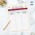 red burgandy maroon silent auction basket raffle bidding sheets